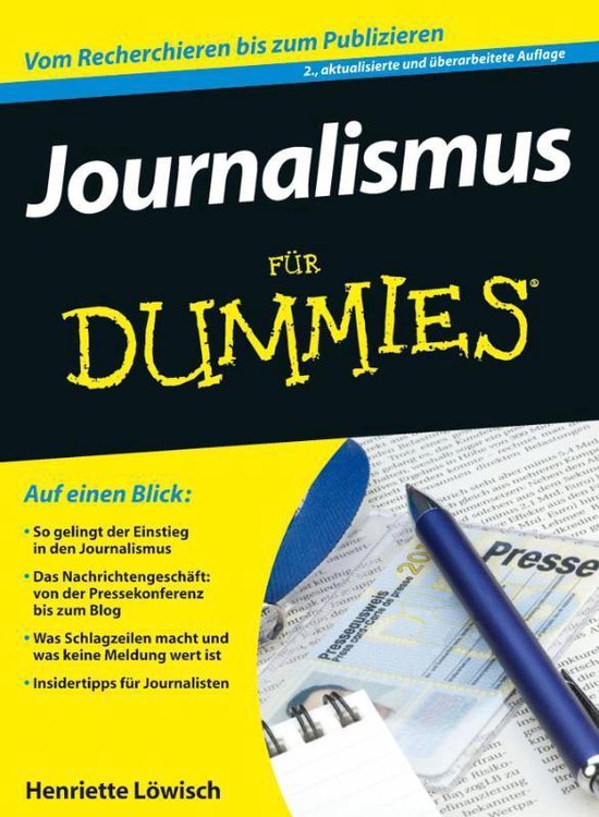 Journalismus für Dummies - cover