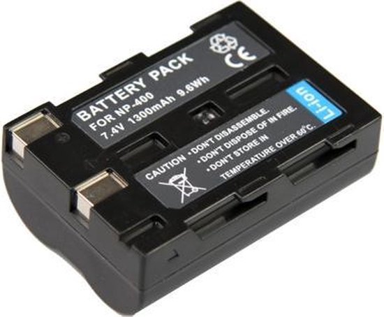 Vhbw Batteria Compatibile Per Konica Minolta Dimage A1 E A2 | 1200mAh 7,2V Li-Ion Sostituisce NP-400 | Ricambio Per Fotocamera DSLR