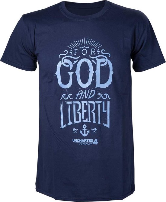 Merchandising UNCHARTED 4 - T-shirt pour Dieu et la liberté (M)