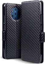 Nokia 9 PureView hoesje - CaseBoutique - Zwart (Carbon-look) - Kunstleer