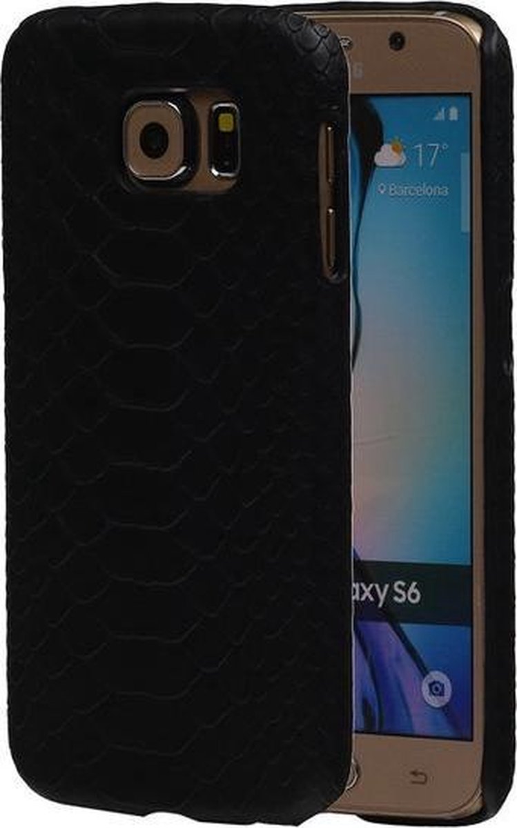 Zwart Slang Hardcase Backcover Samsung Galaxy S6 Hoesje