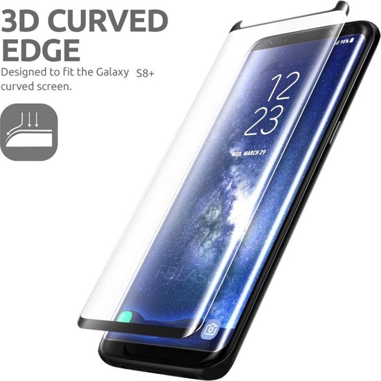 Bol Com Gehard Glas Edge To Edge Screenprotector Voor Samsung Galaxy S8 Plus Zwart