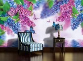 Butterflies and Flowers Photo Wallcovering