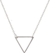 Fate Jewellery Ketting FJ4098 - Hollow Triangle - Open driehoek - 925 Zilver - 45cm