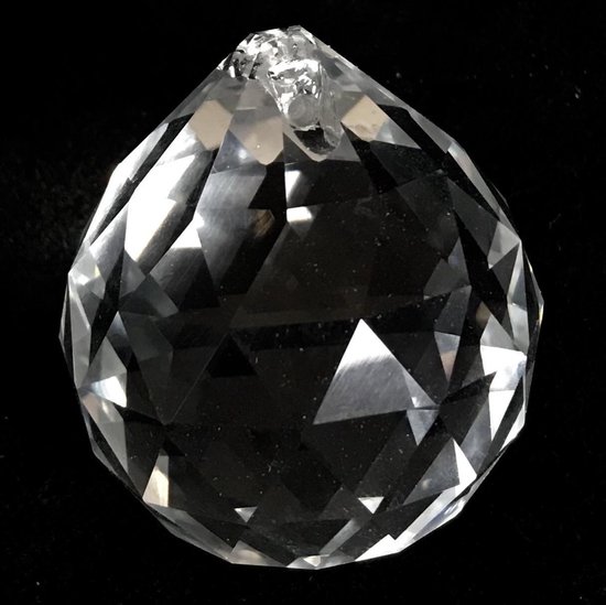 Feng Shui Kristallen facetbol 5 cm- Regenboog- raamdecoratie-Perfect en exquise kristal glas (van top k9 kristal glas materiaal )ambachtelijk handgemaakt. incl. paarse kleur organza zakje 9x7cm