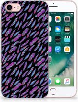 Housse TPU Silicone Etui pour iPhone SE (2020) | 7/8 Coque Téléphone Plumes Couleur