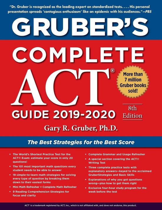 Gruber's Complete ACT Guide 2019-2020 - cover