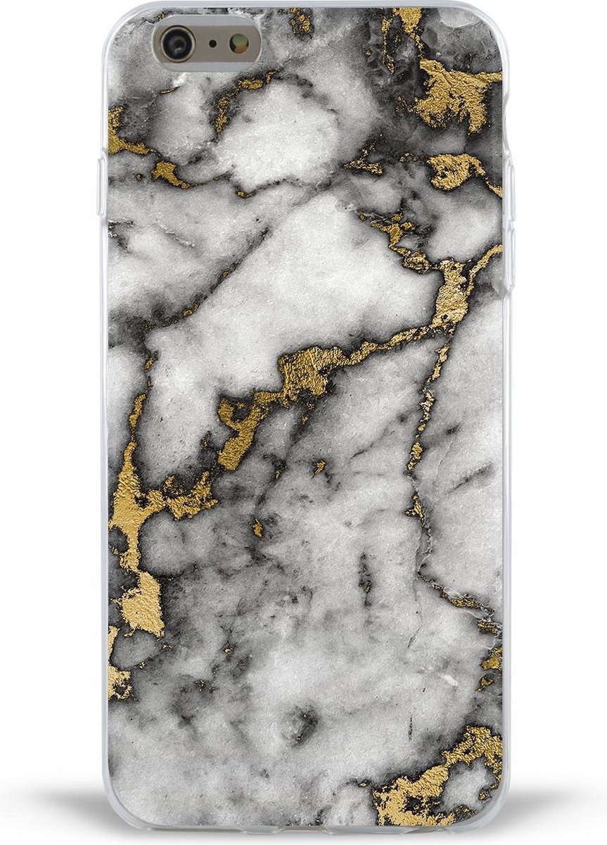iPhone 6 Plus Gold Marble hoesje