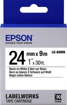 Epson Standard Tape - LK-6WBN Std Blk/Wht 24/9
