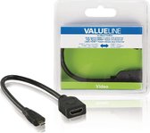 Valueline Vlvb34790b02 High Speed HdmiÂ™ -kabel met Ethernet HdmiÂ™ Micro-connector - HdmiÂ™ Input 0,20 M Zwart