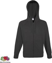 Fruit of the Loom hoodie vest met rits lichtgewicht Maat L Kleur Light Graphite