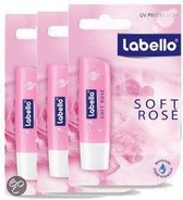 Labello rose stick Lippenbalsem - Voordeelverpakking 3 Stuks