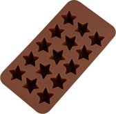 Kitchen Princess - Siliconen Chocoladevorm Sterren - Fondant Bonbonvorm Mal - 15 stuks