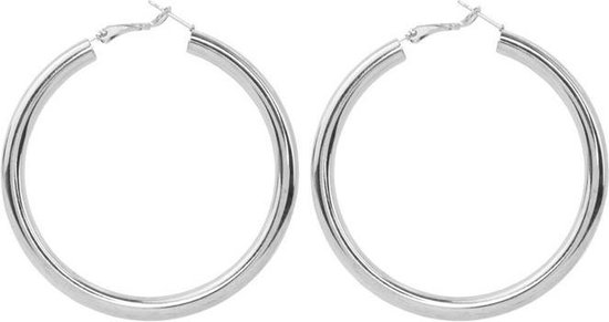 Oorbellen grote ringen zilverkleurig | bol.com