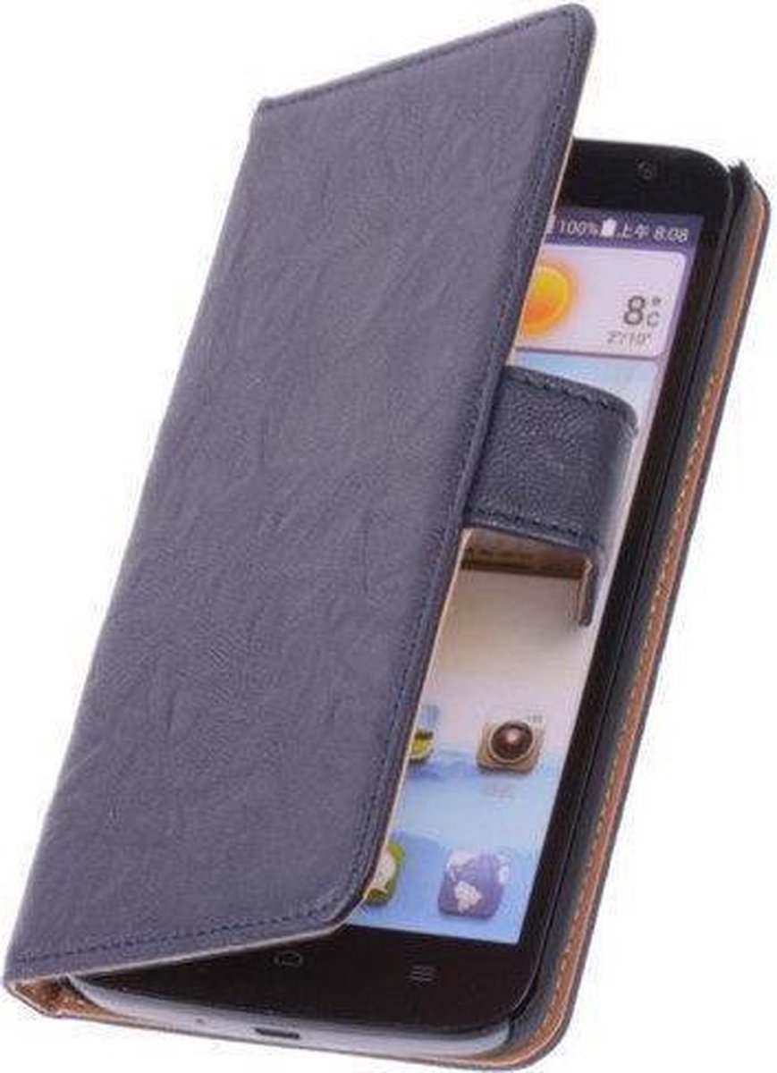 BestCases Nevy Blue Huawei Ascend G660 Luxe Echt Lederen Booktype Hoesje
