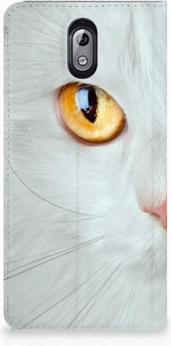 Nokia 3.1 (2018) Hoesje maken Witte Kat