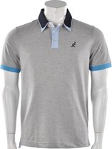 Australian - Polo Piqué  - Heren Polo - 46 - Grijs/Lichtblauw/Navy