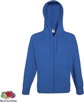 Fruit of the Loom hoodie vest met rits lichtgewicht Maat XL Kleur Royal