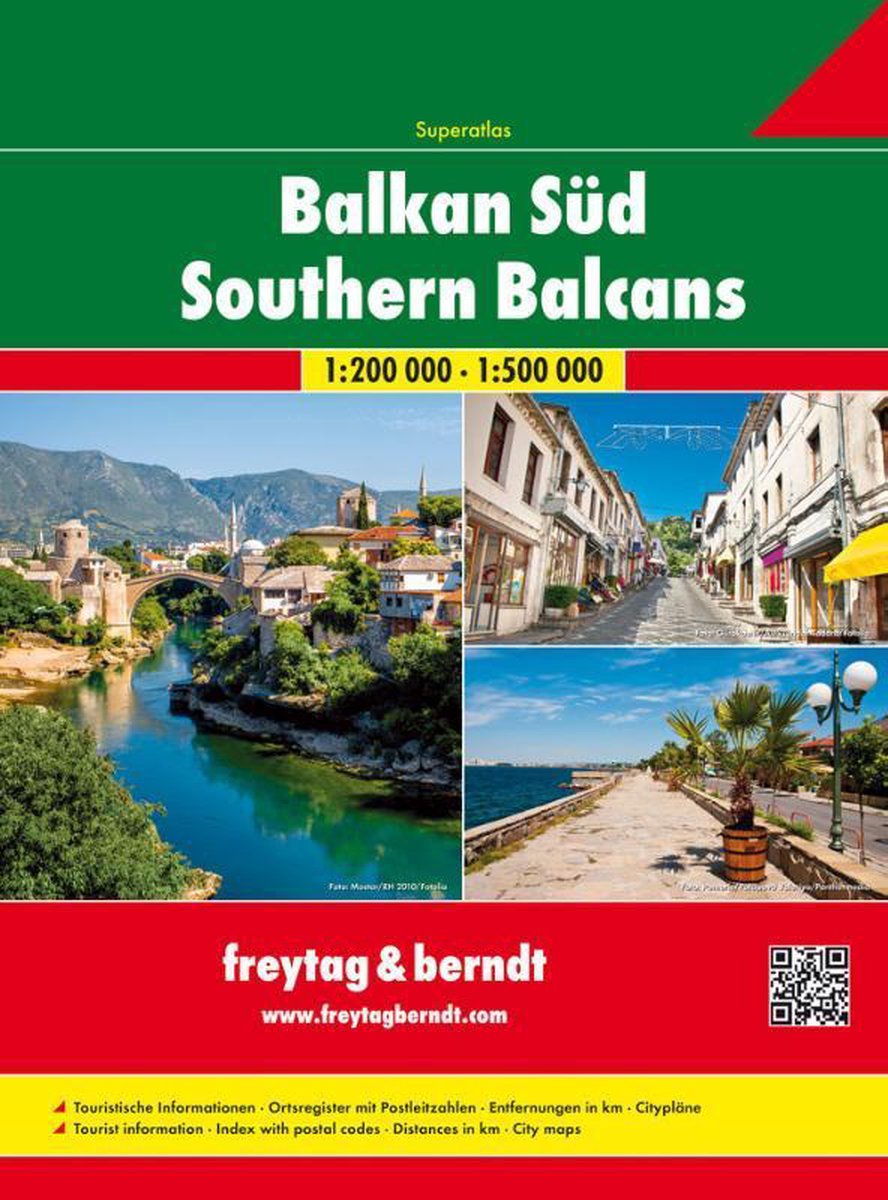 FB Zuid-Balkan • Servië, Montenegro, Kosovo, Macedonië, Albanië Wegenatlas