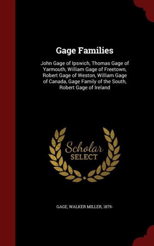 Gage Families 9781297817953 Boeken