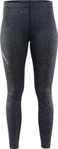 Craft Mind Reflecterende Hardloop Tight Dames  Hardloopbroek - Maat XL  - Vrouwen - zwart/zilver