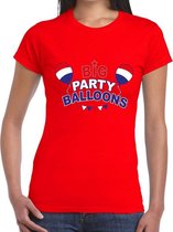 Rood Toppers t-shirt Big Party Balloons dames - Toppers kleding XS