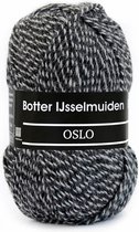 Oslo grijs gemeleerd 37 - Botter IJsselmuiden PAK MET 10 BOLLEN a 100 GRAM. PARTIJ 624151. INCL. Gratis Digitale vinger haak en brei toerenteller