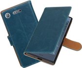 BestCases - Sony Xperia XZ1 Pull-Up booktype hoesje blauw