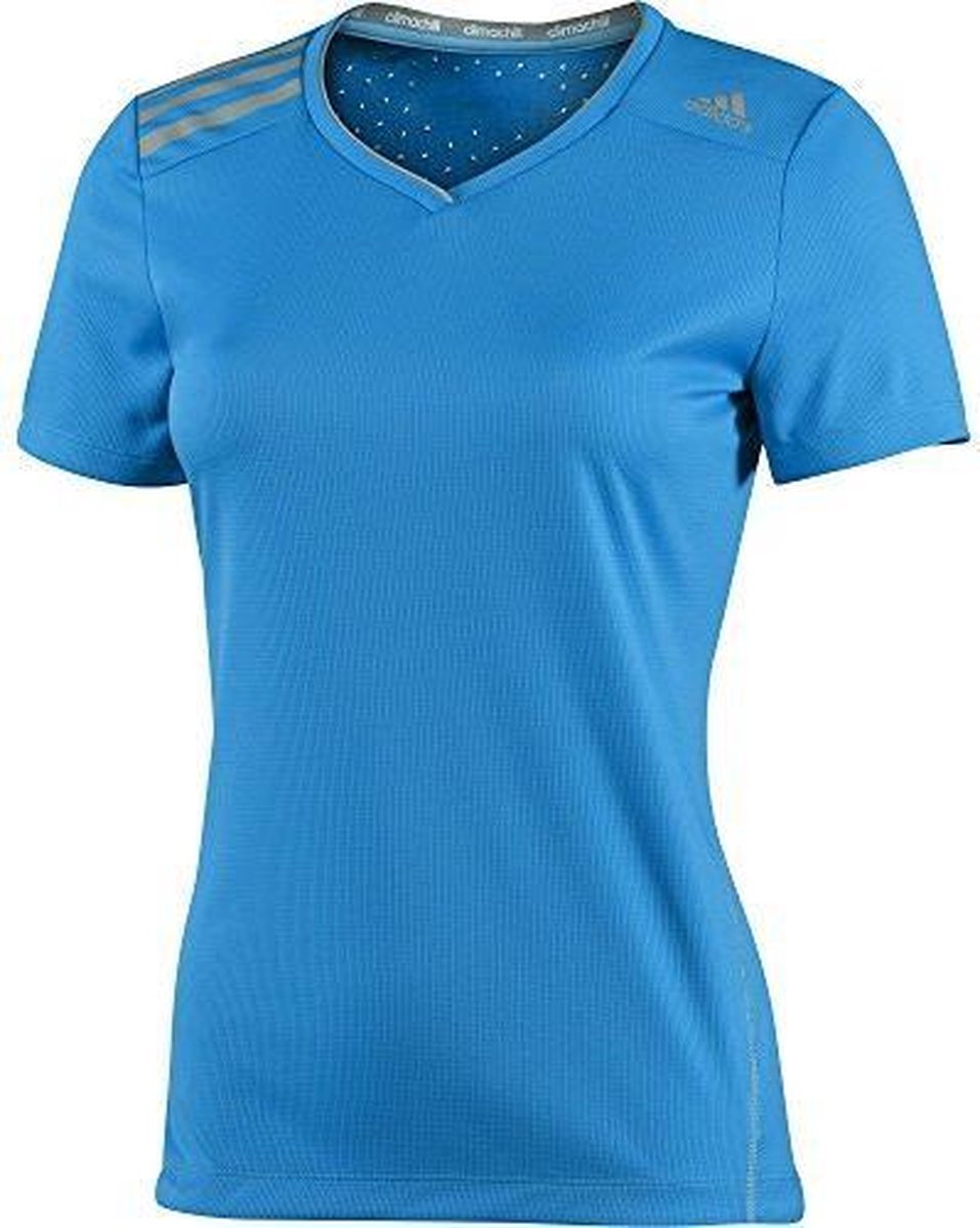 Adidas Sportshirt - Dames - Korte mouw - Aqua Blauw - Maat L | bol.com