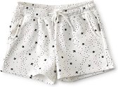 Little Label - meisjes shorts - off white bird AOP - maat: 98/104 - bio-katoen