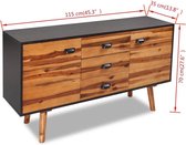 Ladekast Acacia hout dressoir Sidetafel Bijzettafel 115x35x70 cm / schoenenkast / dressoir kast / gangkast schoenen kast / wandkast / commode kast / opbergkast