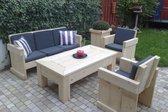 Tuinset compleet -  5 Persoons - Nieuw steigerhout - Vurenhout - Geschaafd