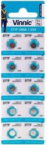 10 Stuks (1 Blister a 10st) Vinnic 377 / 376 / SR 626 SW / G4 1.55V Alkaline horloge knoopcel batterij