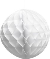 Boland Lampion Papieren Honingraatbal wit 25cm Wit