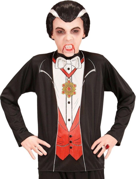 Uitrusten Harmonisch pack Widmann - Vampier & Dracula Kostuum - Vampier Rashan Shirt Jongen - zwart - Maat  158 -... | bol.com