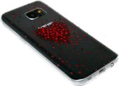 Rood hartjes siliconen hoesje Geschikt voor Samsung Galaxy S7