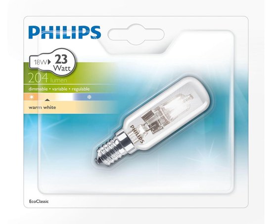 Philips Halogen Classic 18 W (23 W) E14 cap Halogen appliance bulb  halogeenlamp | bol.com
