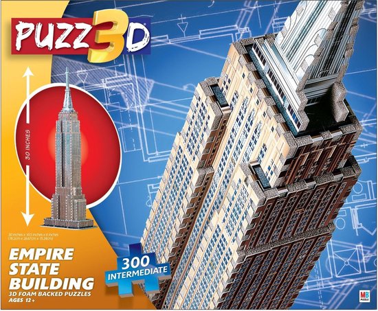 slaap bibliotheek zonsopkomst Puzzel MB 3D Empire State | bol.com