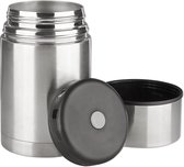 Isosteel Rvs Voedselcontainer Dubbelwandig 0,75 Liter Zilver