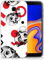 Geschikt voor Samsung Galaxy J4 Plus (2018) Hoesje Design Skull Red