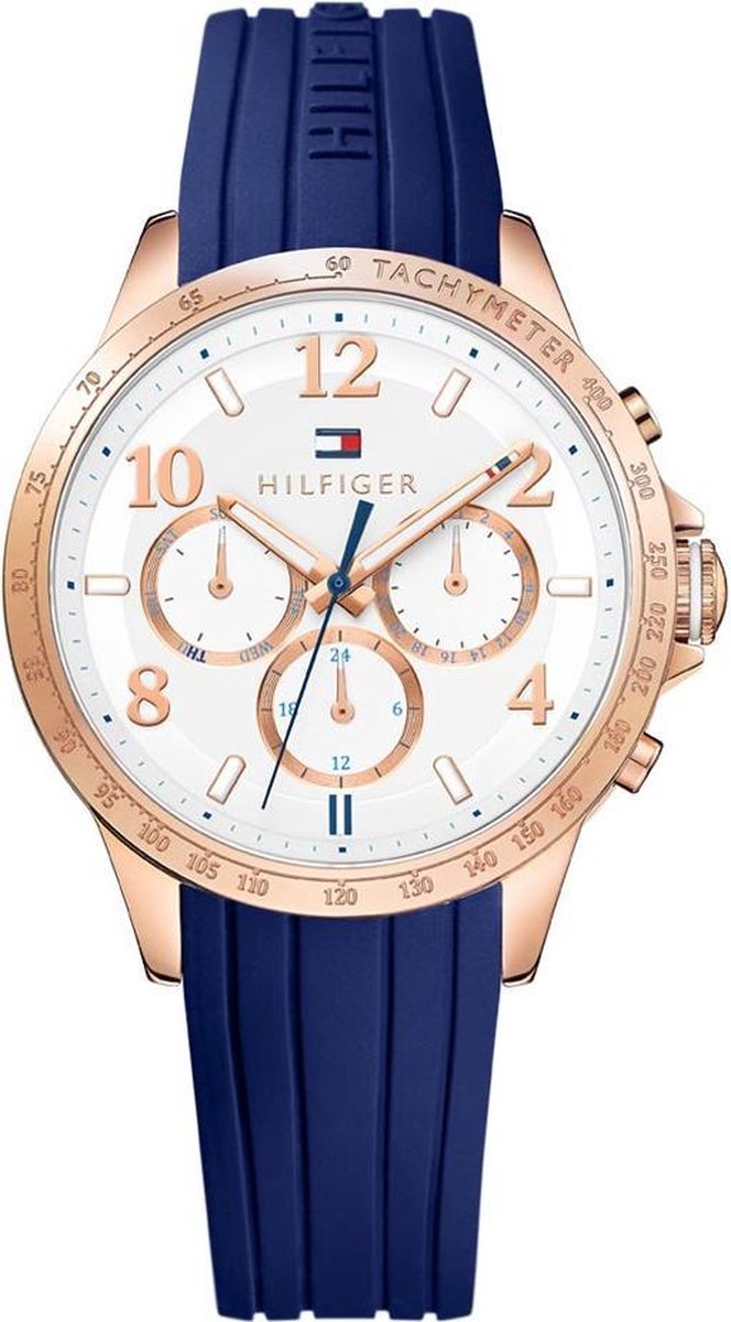 Tommy Hilfiger TH1781645 horloge dames - blauw - edelstaal PVD ros�