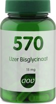 AOV 570 IJzer Bisglycinaat 15 mg - 90 tabletten  - Mineralen - Voedingssupplementen