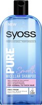 SYOSS Pure Smooth Micellar Shampoo 500ml - 6 stuks