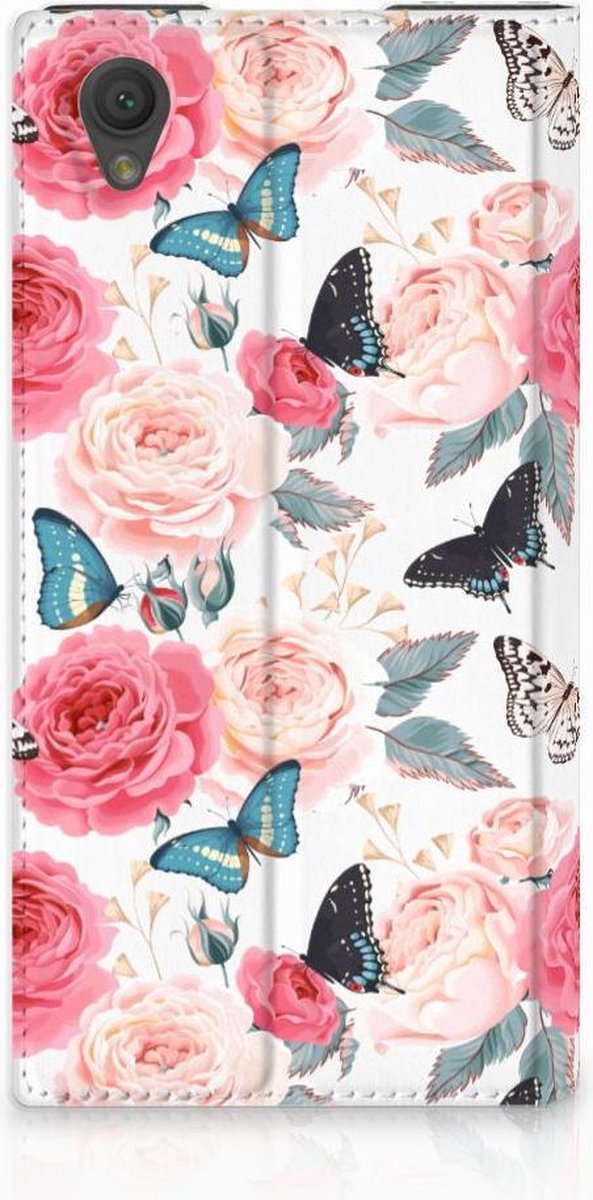 Sony Xperia L1 Standcase Hoesje Butterfly Roses