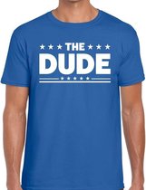 The Dude heren shirt blauw - Heren feest t-shirts XL