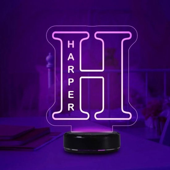 Letterlamp led met naam - decolamp - gepersonaliseerd - ABC van Merkloos — afbeelding 5