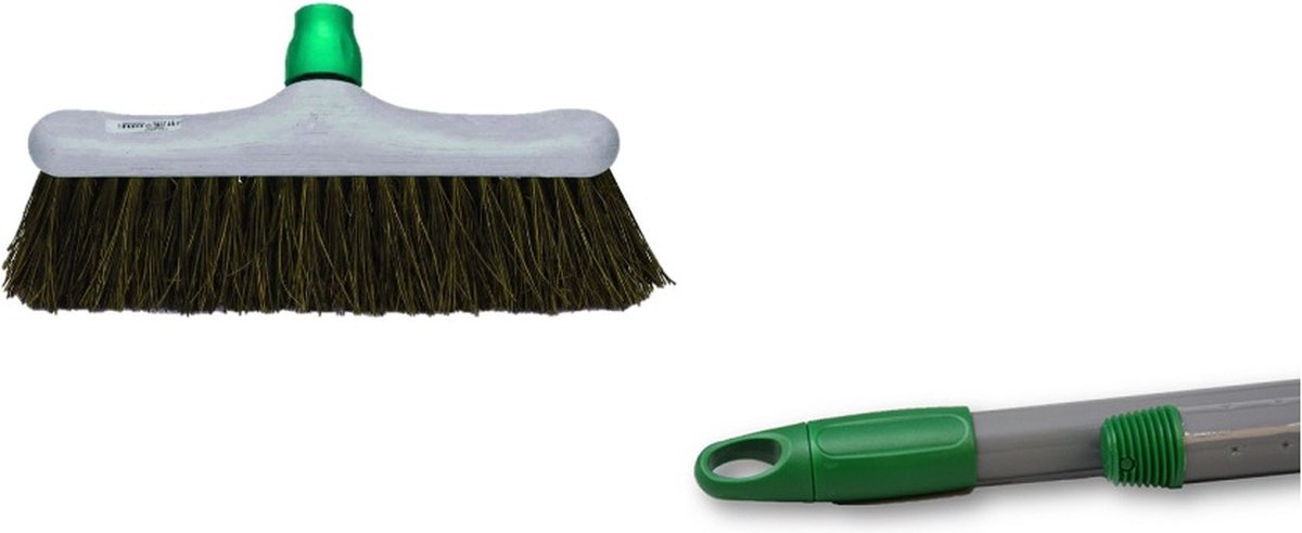 Goedkoopste Straatbezem - Bezem met steel - Bassine - Gerecycled plastic!