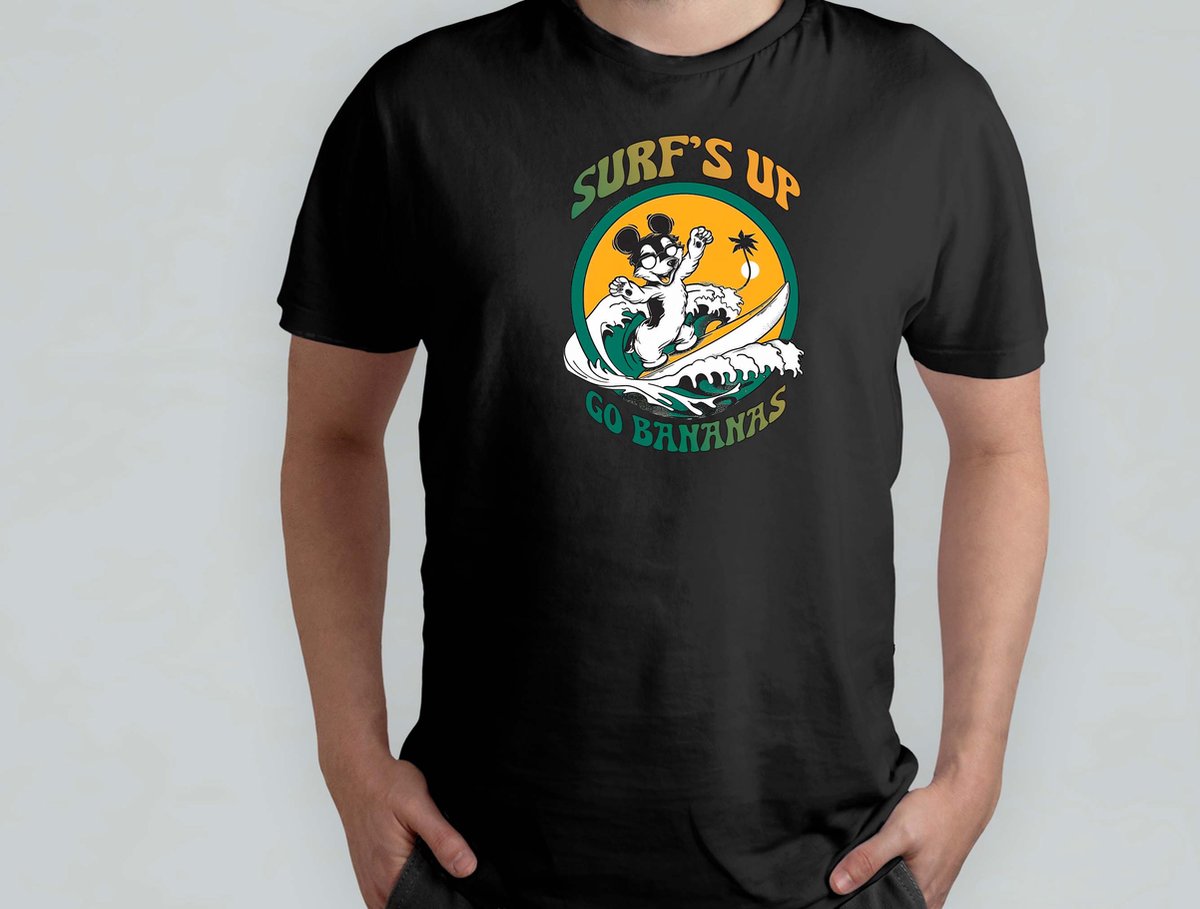 Surf's up, Go Bananas - T Shirt - Funny - LOL - Sarcasm - MemeLife - TooFunny - Grappig - Lachen - GekkeHumor - TeGek