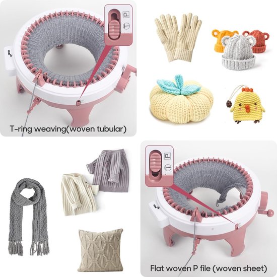 Machine à tricoter - Appareil à tricoter - Machine à tricoter électrique - Aiguilles - Laine - Ensemble de tricot - Moulin à tricoter - Tricot - Adultes et Enfants - Accessoires inclus