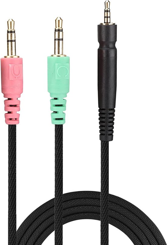 Vervangende audiokabel 3,5 mm, gamekoptelefoonkabel OFC koperdraad audiokabel voor PC 373D / GSP350 / GSP500 / GSP600 / G4ME ONE/GAME ZERO etc - 2 m / 6,6 ft